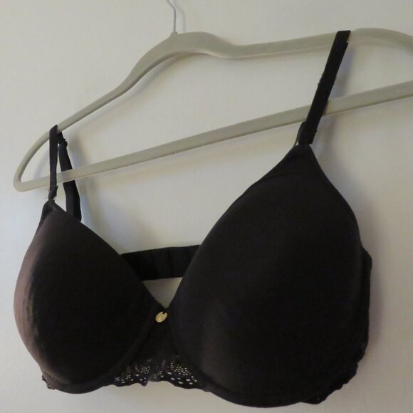 NATORI Bliss Perfection Unlined Underwired Lace Bra in Black - Size 32D - Picture 6 of 12